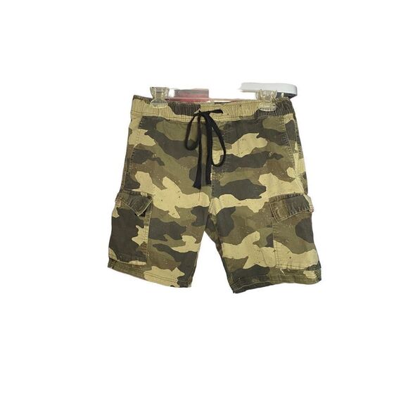 Cotton on men’s camo cargo, Multipocket elastic waist, shorts, size small - Picture 1 of 6